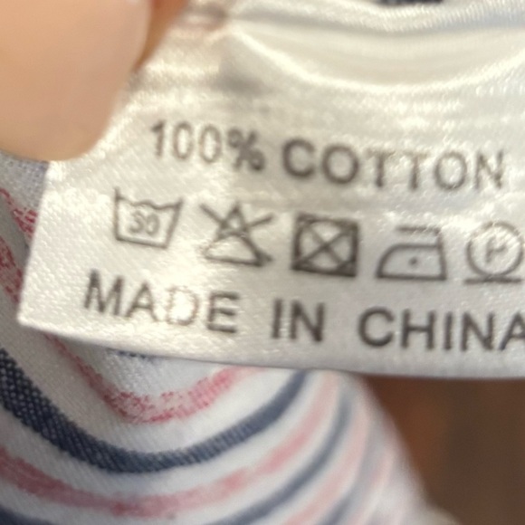 Properly Tied men’s striped button down NWOT front pocket Logo Clsssic Fit Sz L - Picture 6 of 6